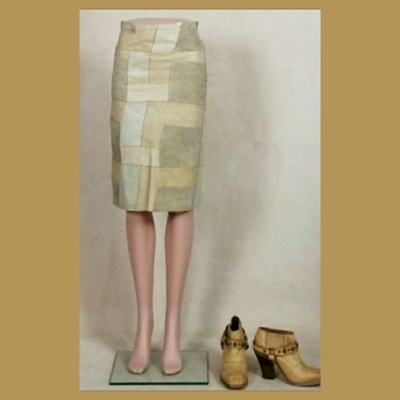 Illia Dresses & Skirts - Patchwork leather skirt